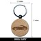 Sports Car Muscle Hot Rod Automobile Vehicle Engraved Wood Round Keychain Tag Charm